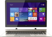 Front Zoom. Toshiba - 2-in-1 13.3" Touch-Screen Laptop - Intel Core i7 - 8GB Memory - 128GB Solid State Drive - Satin Gold.