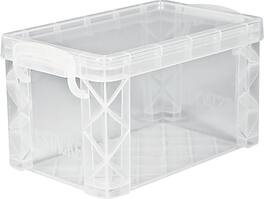 Advantus - Super Stacker Storage Boxes, Hold 400 3 x 5 Cards, Plastic - Clear