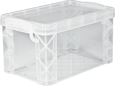 Front. Advantus - Super Stacker Storage Boxes, Hold 400 3 x 5 Cards, Plastic, Clear - Clear.