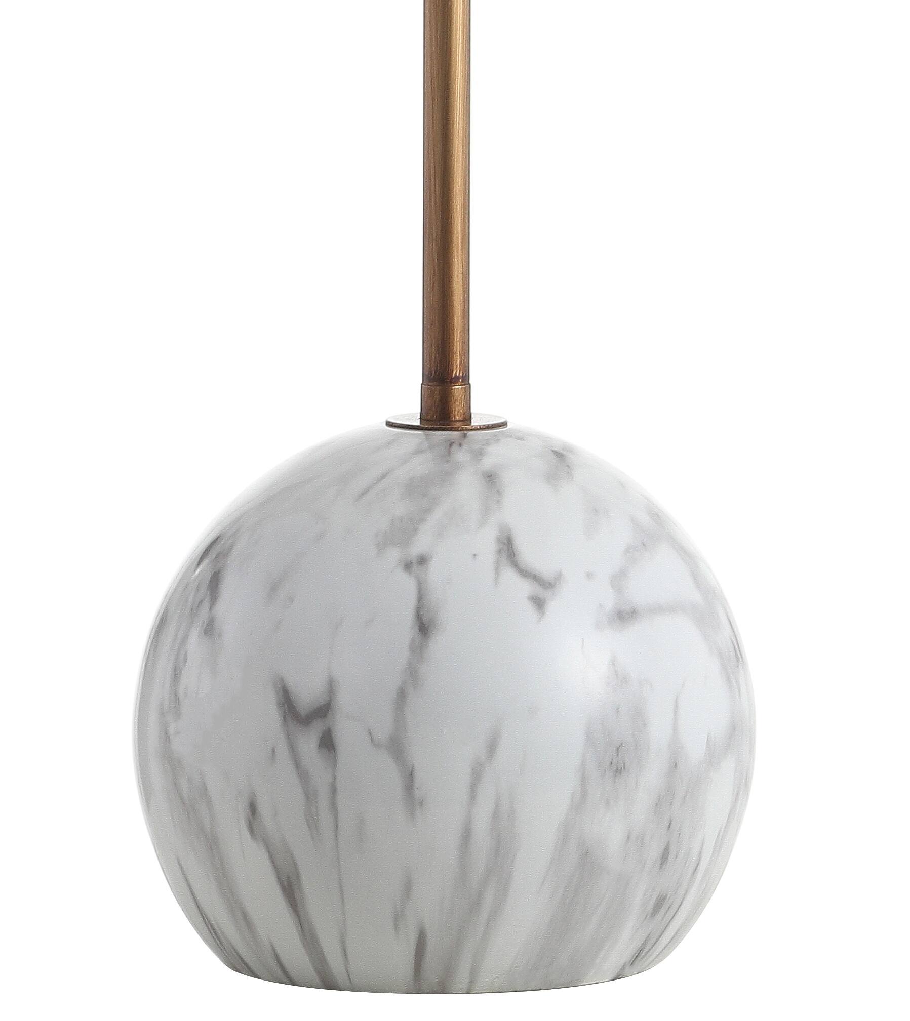 Alt View 4. Jonathan Y - Miami 29" Minimalist Resin/Metal LED Table Lamp, Gold/White - Gold/White.