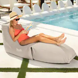 Jaxx - Prado Outdoor Chaise Lounge, Pearl - White