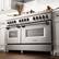 Alt View 14. ZLINE - 60" Legacy Dual Fuel Range w/ Gas Cooktop & 2 Electric Ovens w/ 8 Brass Burners (RA-BR-60) - Stainless steel look.