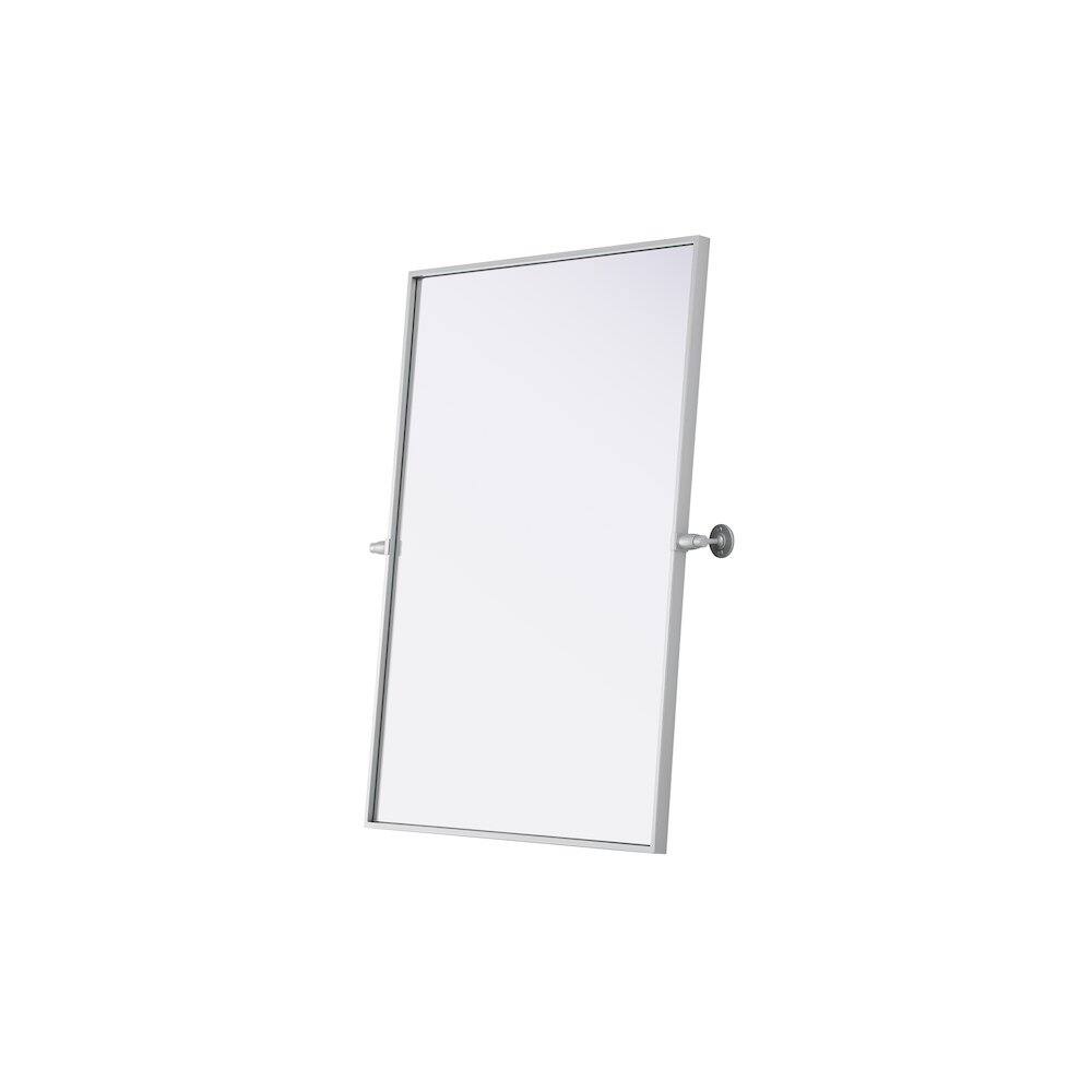 Alt View 3. Elegant Kitchen and Bath - Amoura 27X36 Pivot Mirror In Silver - Silver.