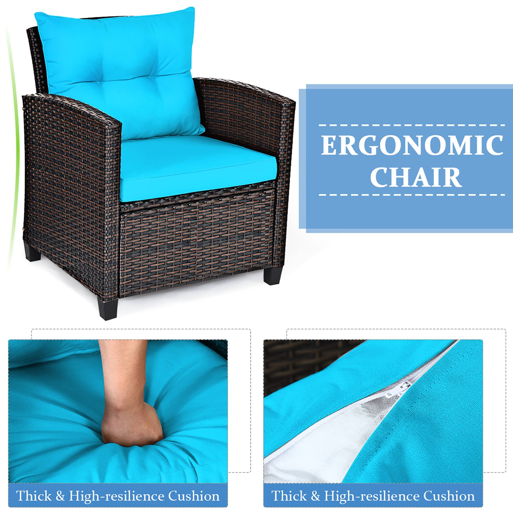 ERGONOMIC CHAIR Thick & High-resilience Cushion Thick & High-resilience Cushion