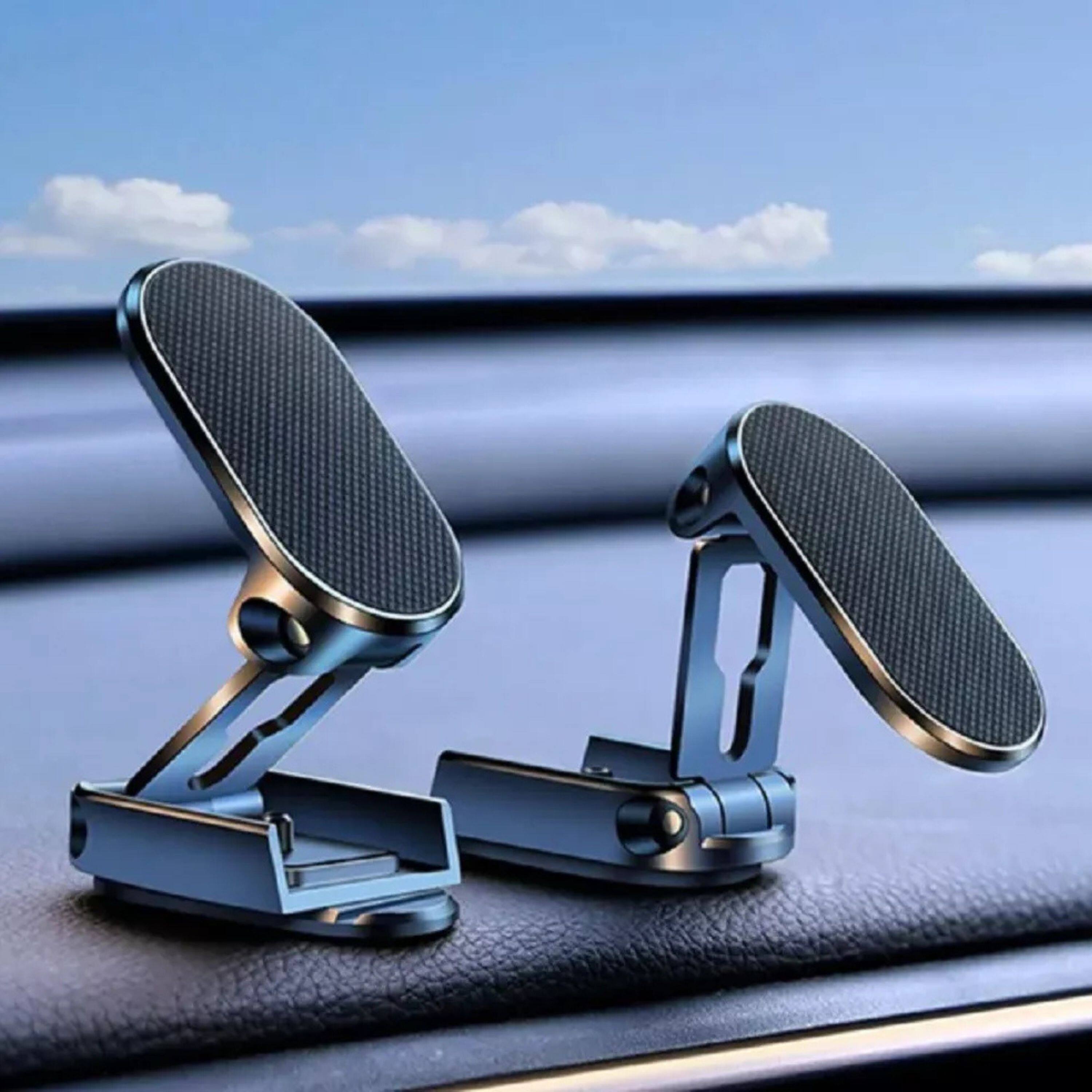 Angle. Kitcheniva - Universal Magnetic Car Mount 360 Rotating Phone Stand - Black.