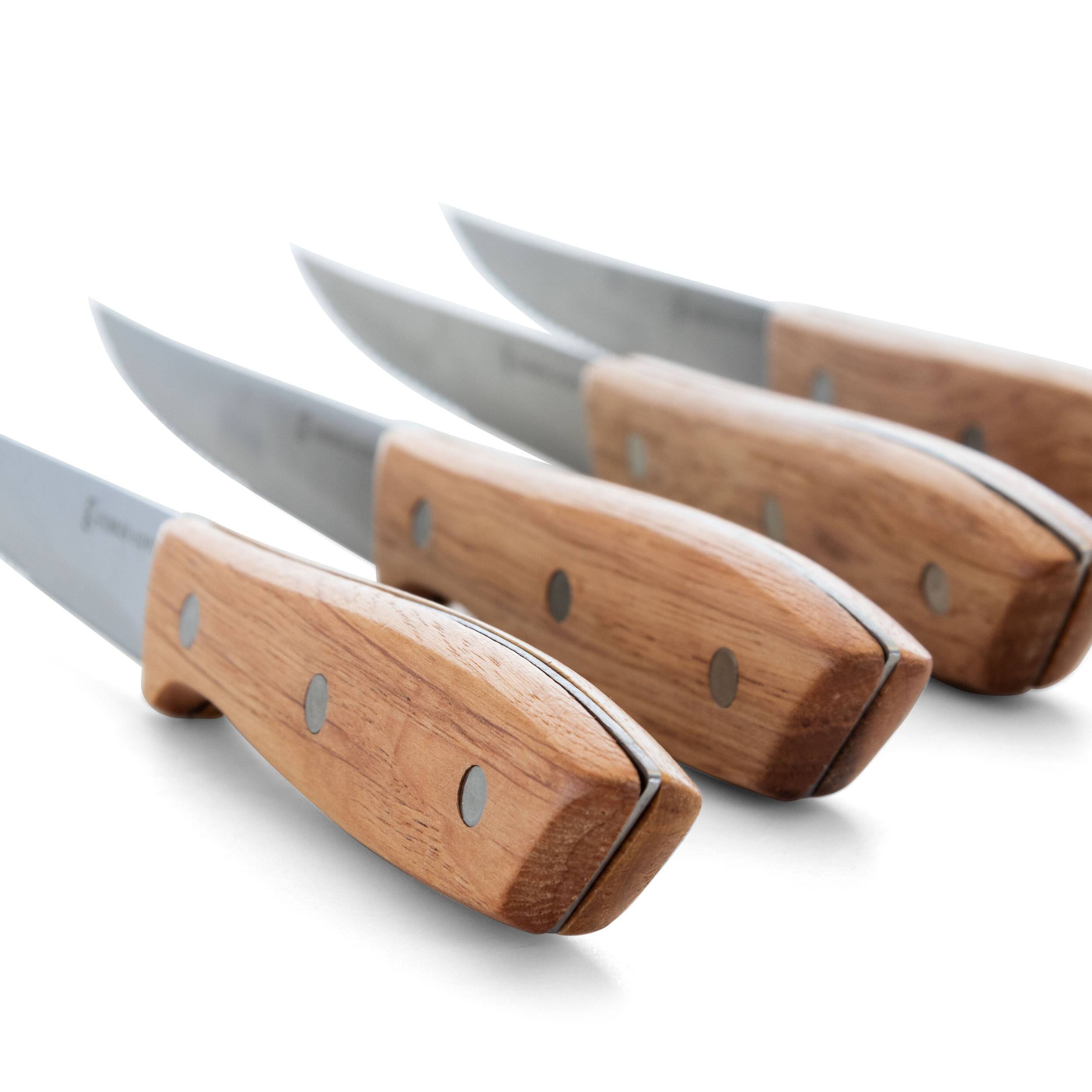 Alt View 3. Gibson - Gibson Home Seward 4 Piece Stainless Steel Steak Knife Cutlery Set with Wood Handles.