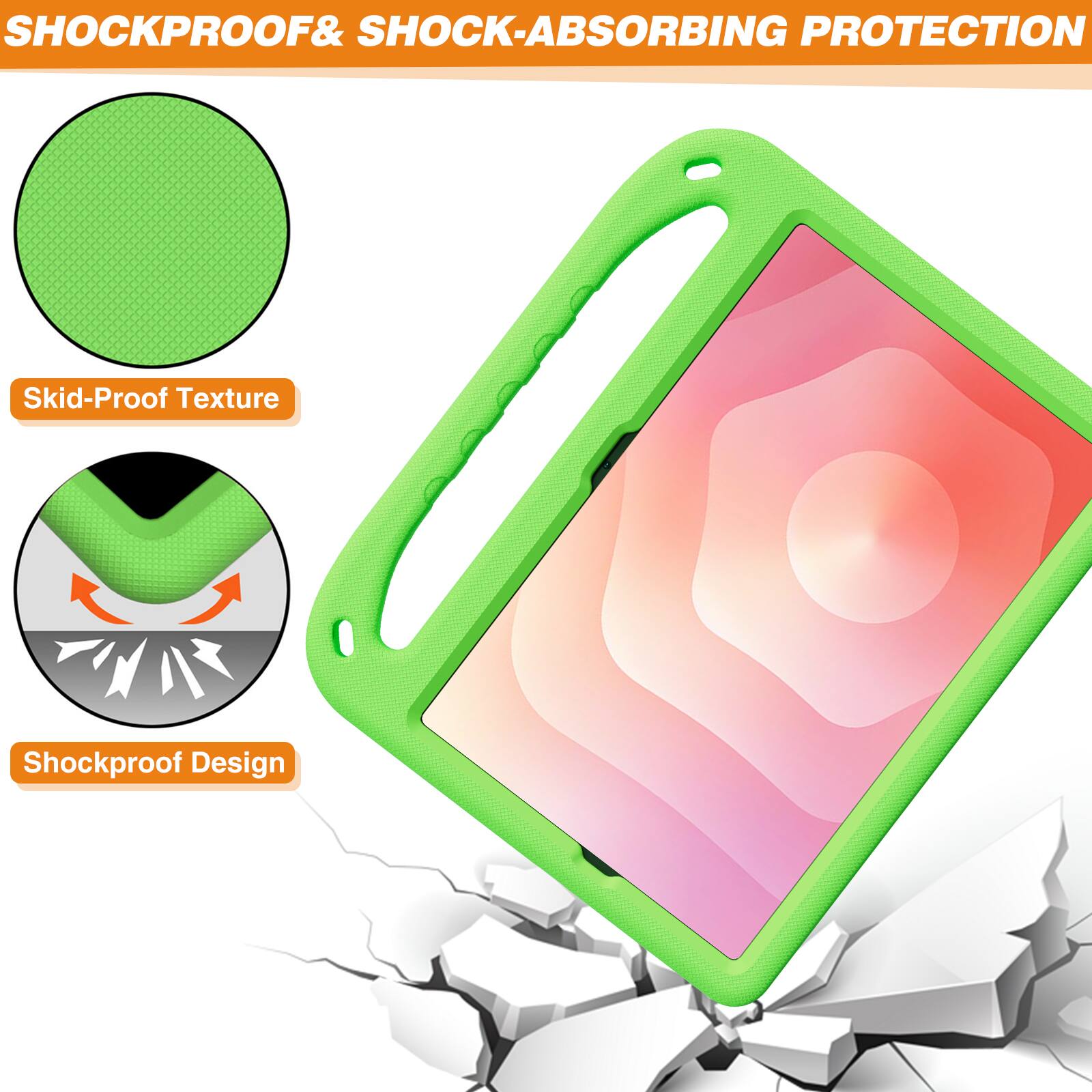 SHOCKPROOF & SHOCK-ABSORBING PROTECTION

Skid-Proof Texture

Shockproof Design