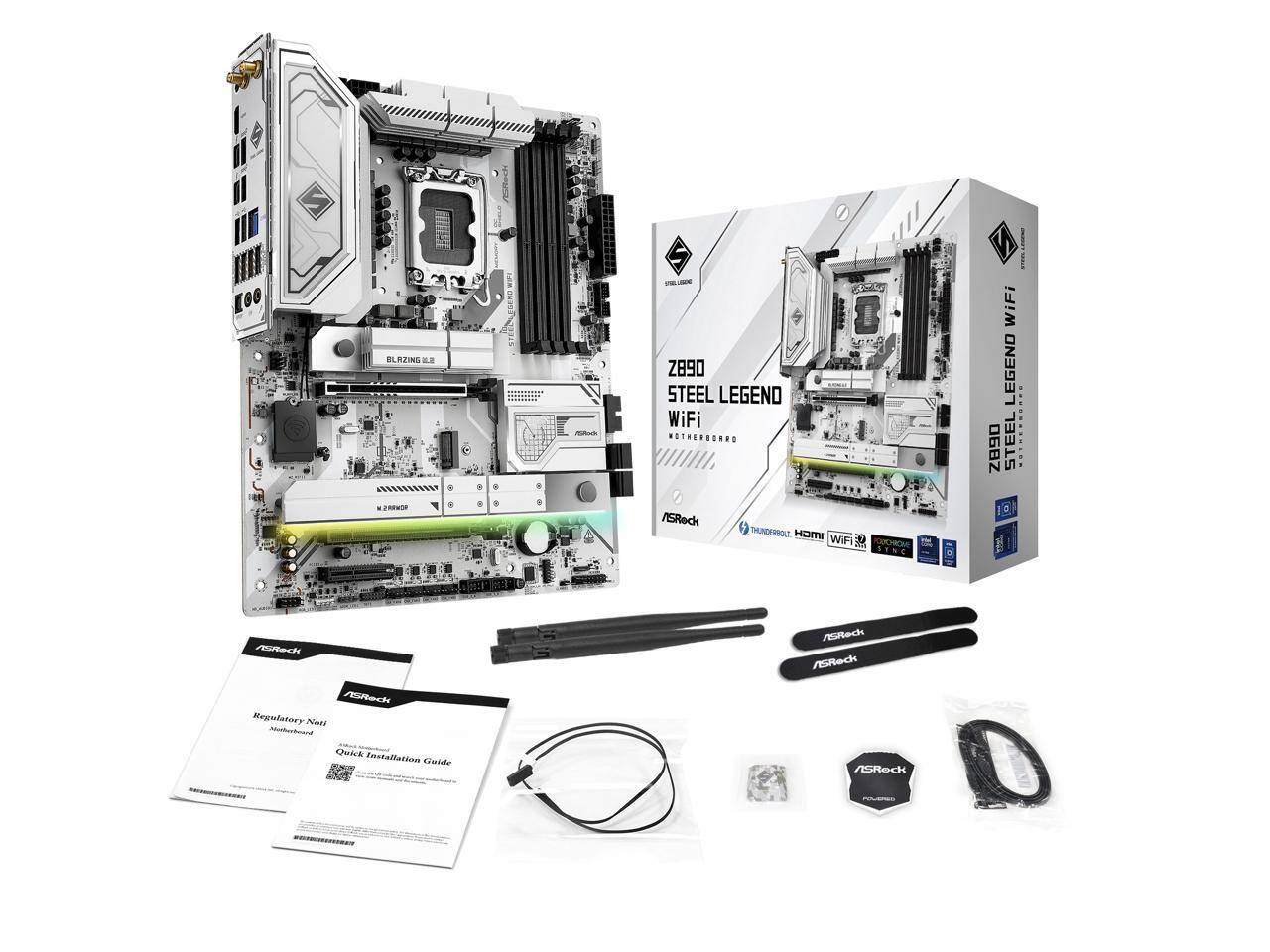 Z890 STEEL LEGEND WiFi MOTHERBOARD  
WiFi LEGEND 068Z STEEL  
ASRock  
THUNDERBOLT HDMI WiFi  
Regulatory Notice  
Quick Installation Guide  
ASRock