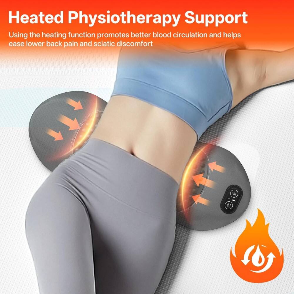 Heated Physiotherapy Support  
Using the heating function promotes better blood circulation and helps ease lower back pain and sciatic discomfort.