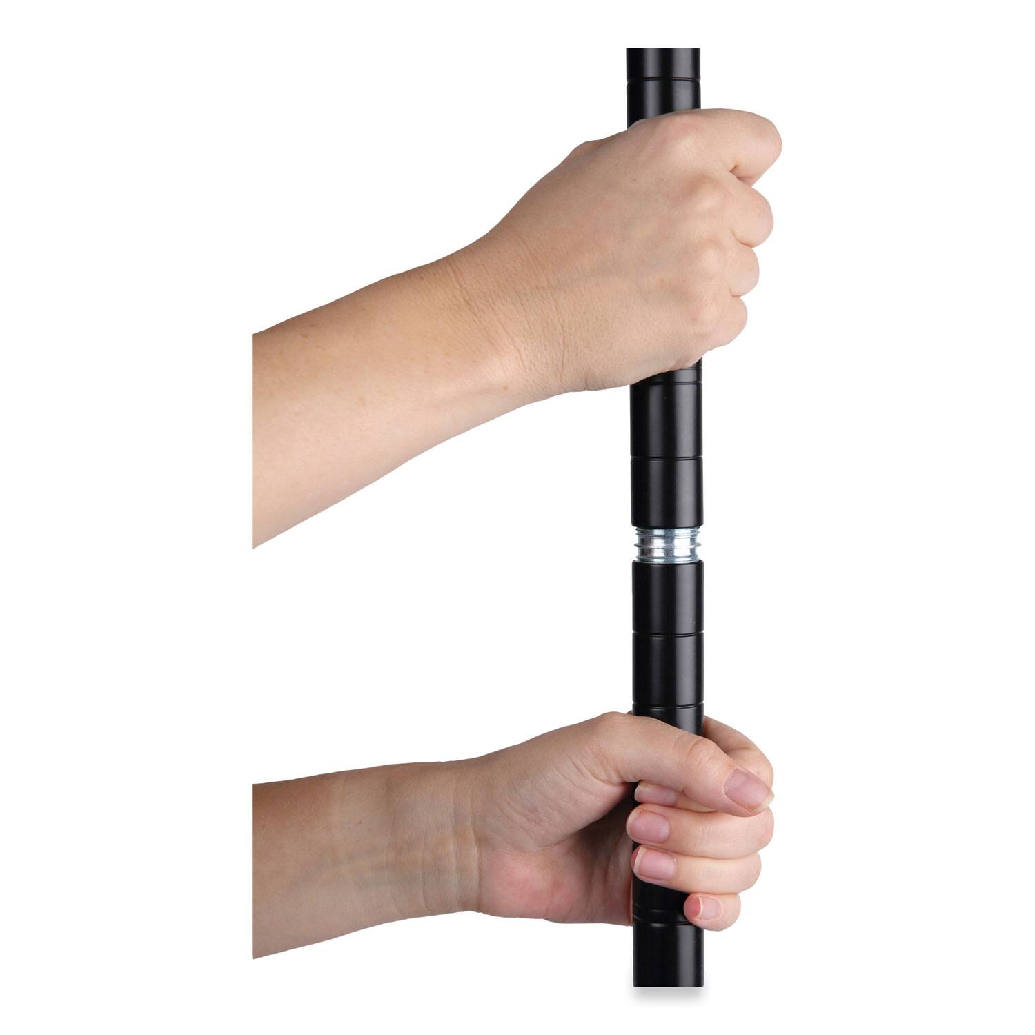 Back. Alera - Industrial Wire Shelving Extra Wire Shelves, 48w X 18d, Black, 2 Shelves/carton - Black.