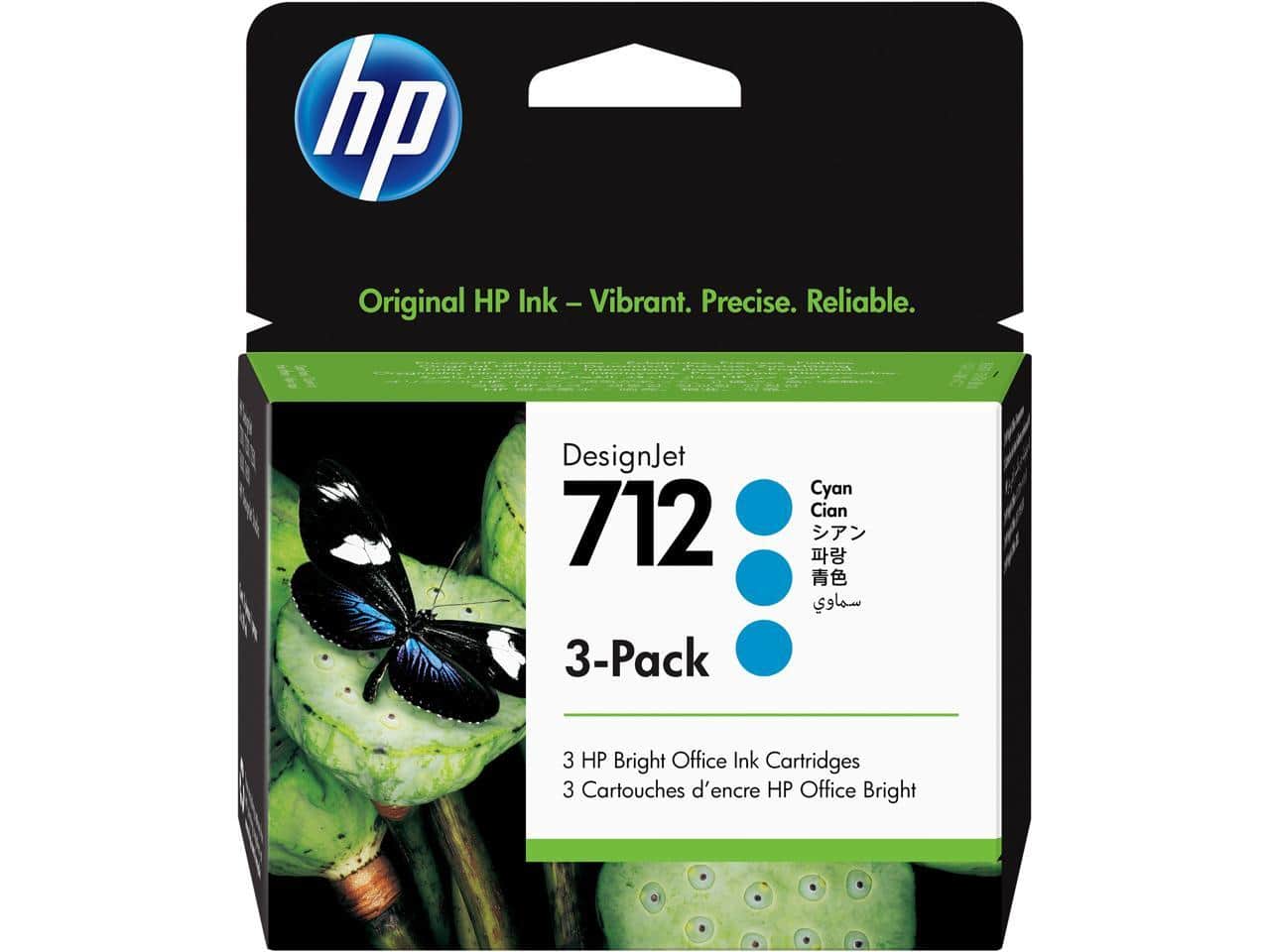 HP - 712 3-pack 29-ml Cyan DesignJet Ink Cartridge, 3ED77A