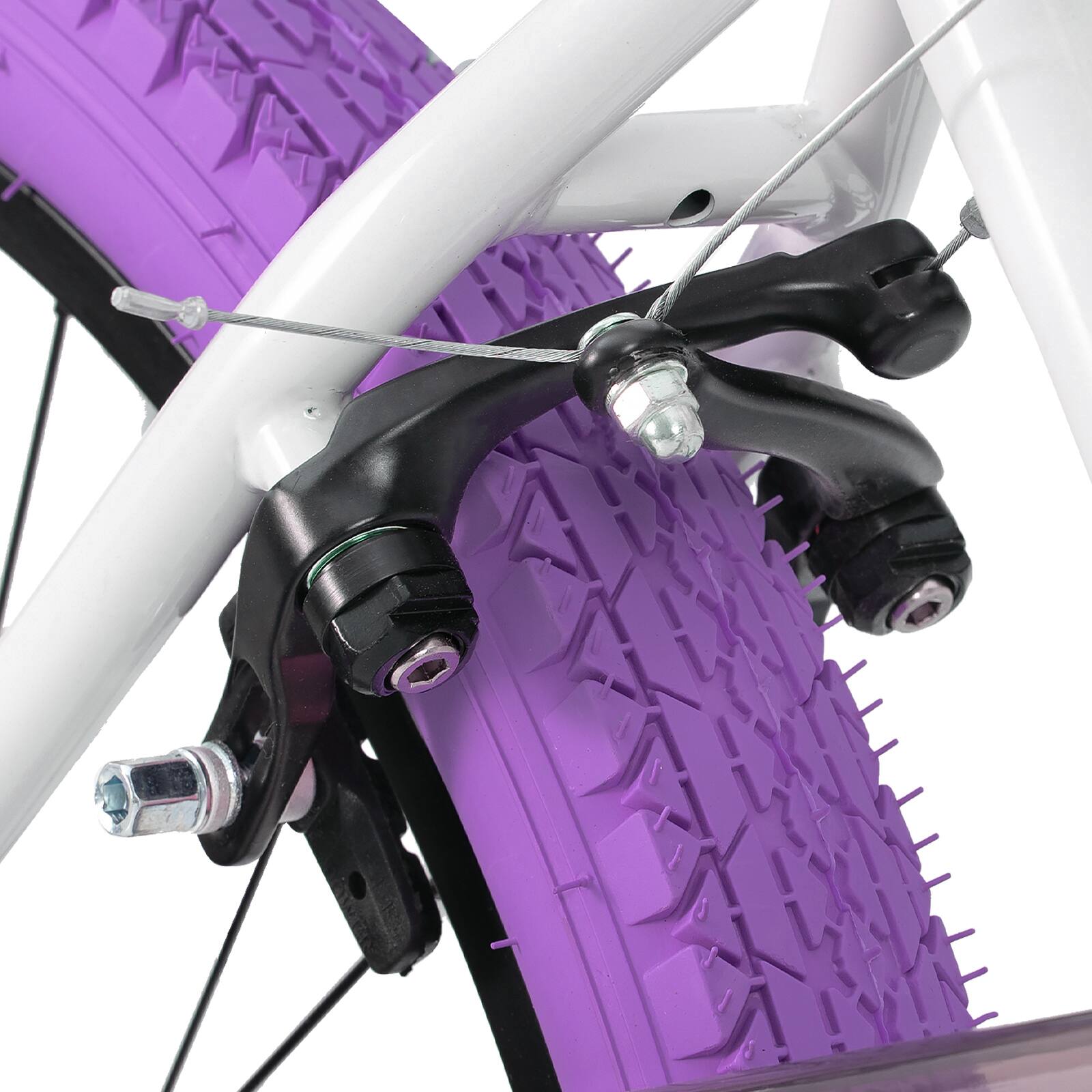 Alt View 4. JOYSTAR - JOYSTAR Brockway Freestyle Kids BMX Bike 24" Kids Bicycles for Ages 9-12, Girls Boys Beginner-Level Riders 2 Pegs Purple - Purple.