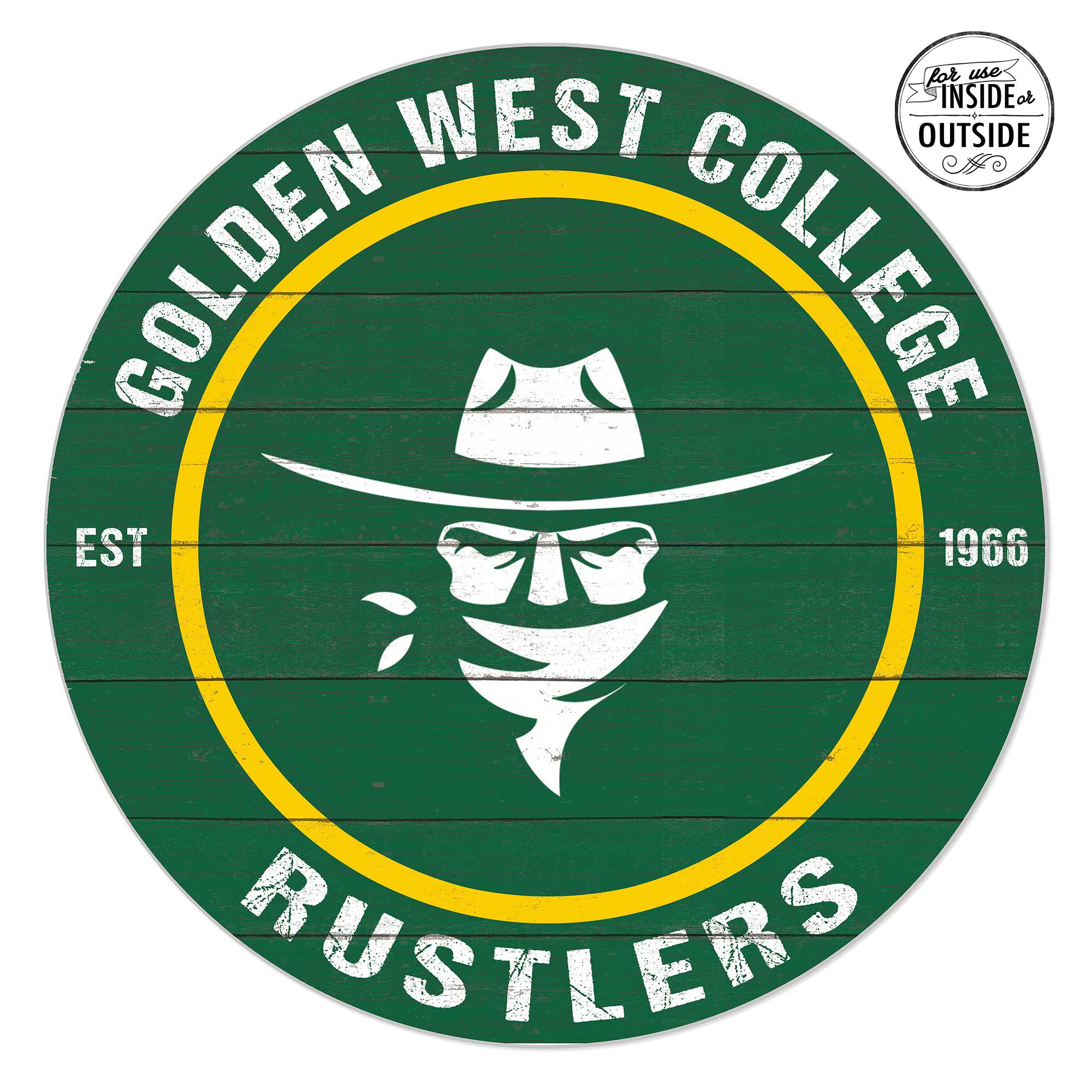 Golden West College 20'' x 20'' Indoor/Outdoor Circle Sign