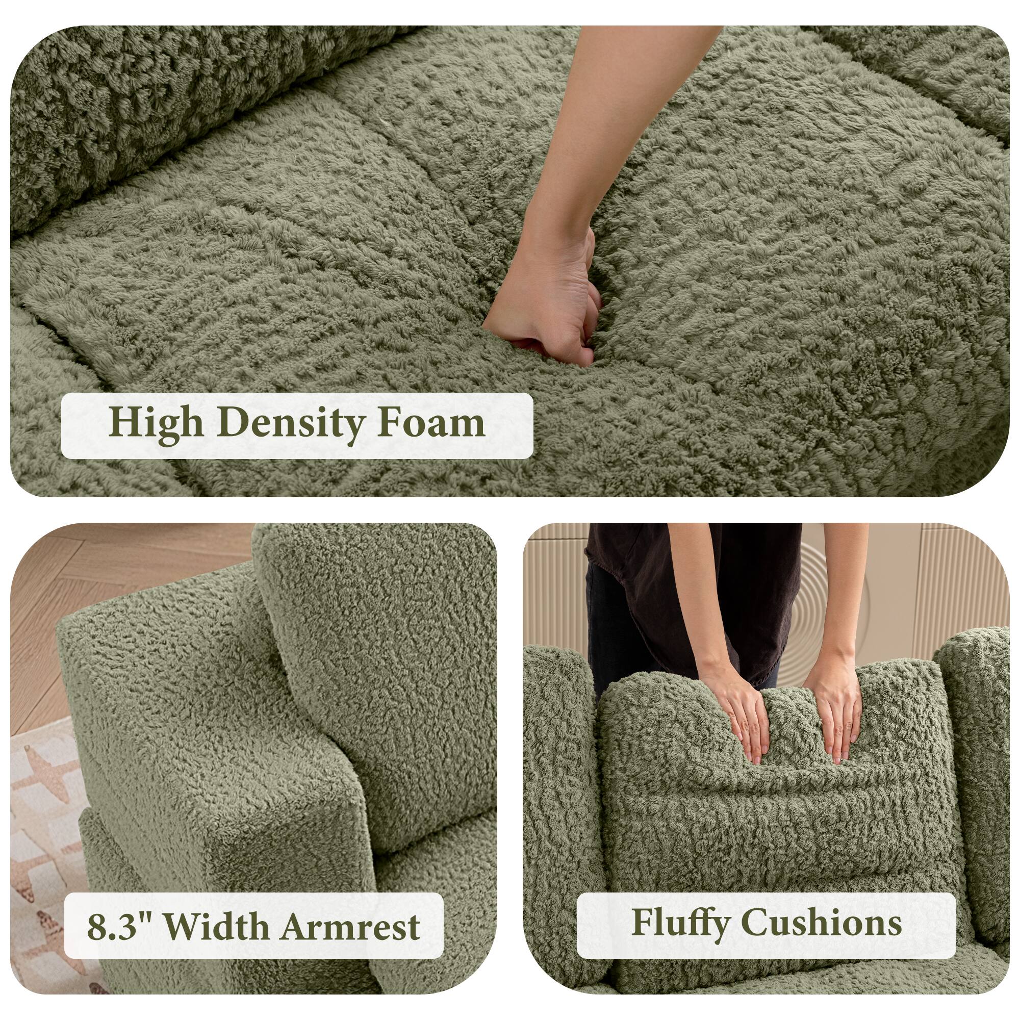 - High Density Foam
- 8.3" Width Armrest
- Fluffy Cushions