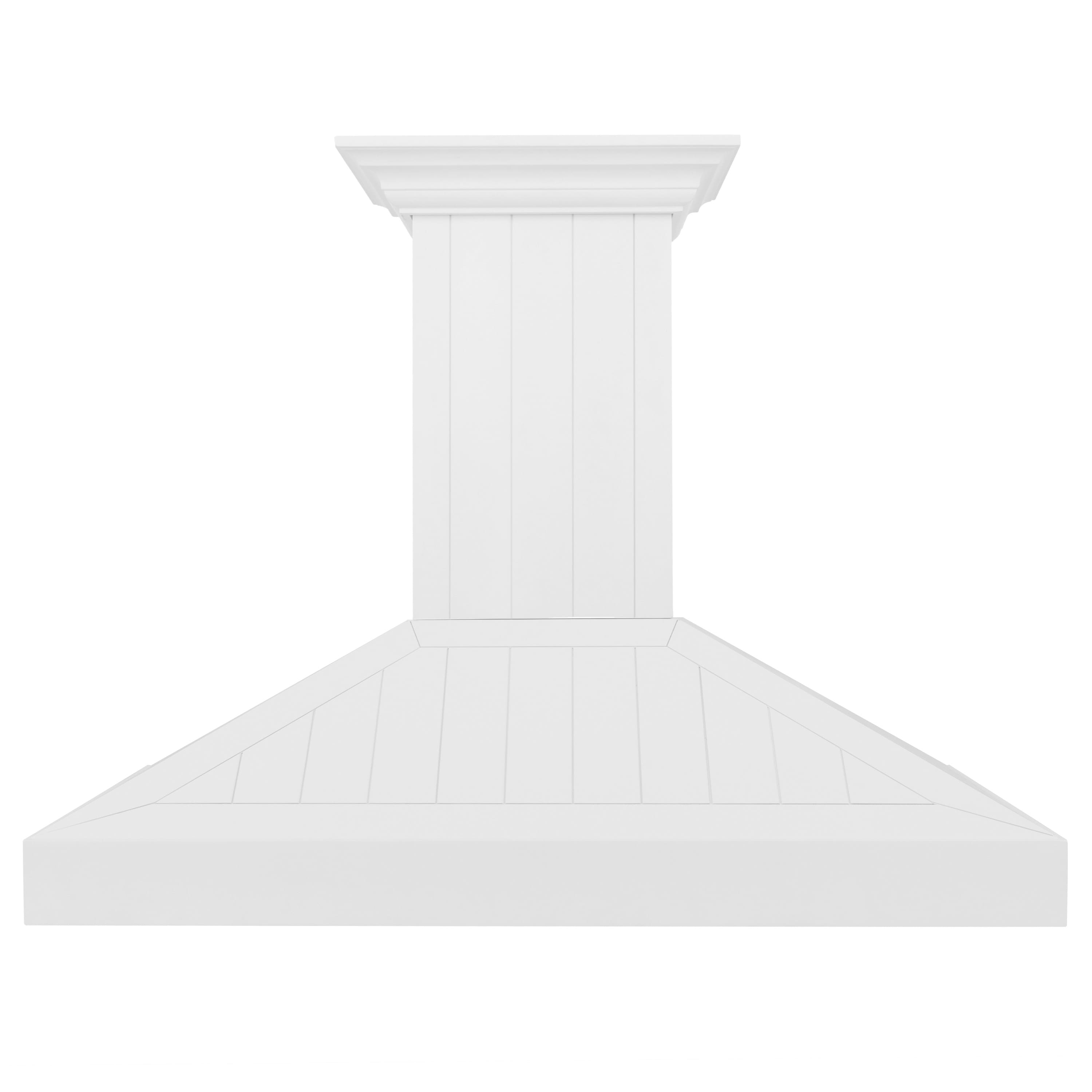 ZLINE - 48 inches - Convertible & Recirculating - Wall Range Hood - Shiplap Bright White Finish - Front_Zoom