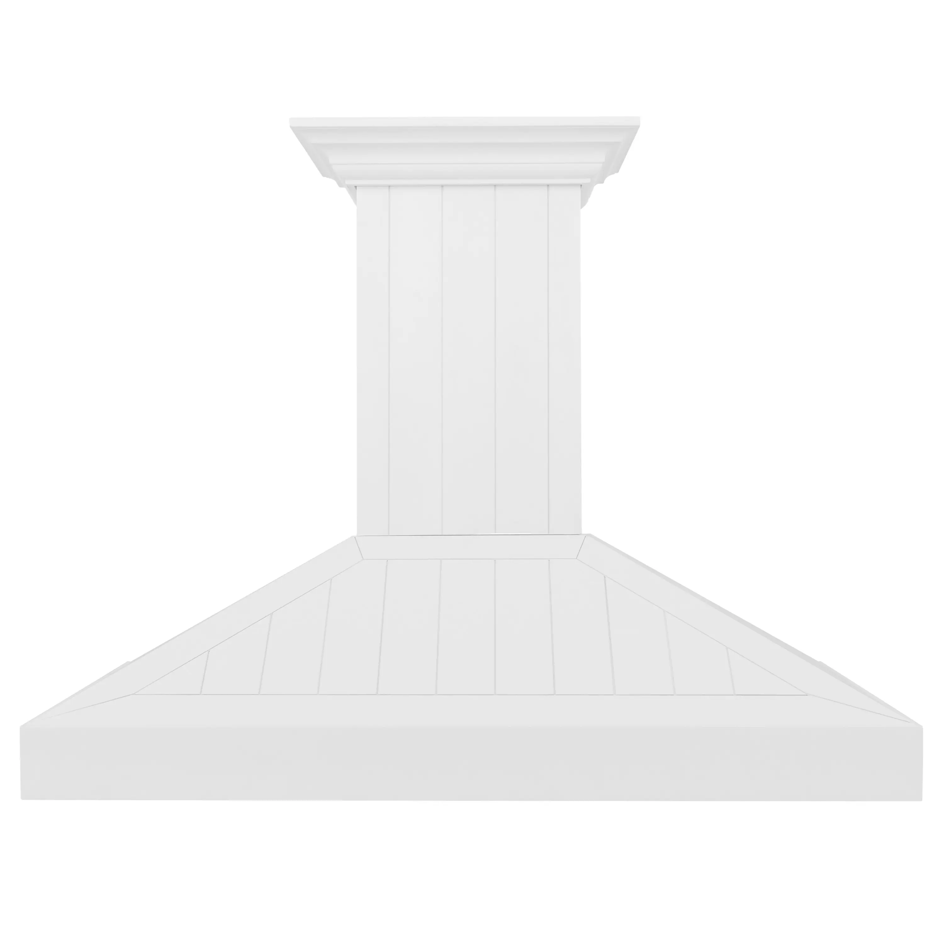 Front. ZLINE - ZLINE 48 in. Wooden Wall Mount Range Hood in Shiplap Bright White Finish (KPWW-48) - Bright White.