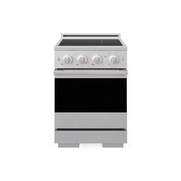 ZLINE - 24 in. 3.2 cu. ft. Marino Freestanding Induction Range with 3 Burners and Convection Oven - Satin Stainless Steel