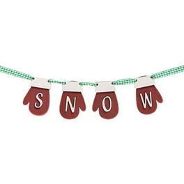 BreeBe - "Snow" Mittens Garland - Red, White