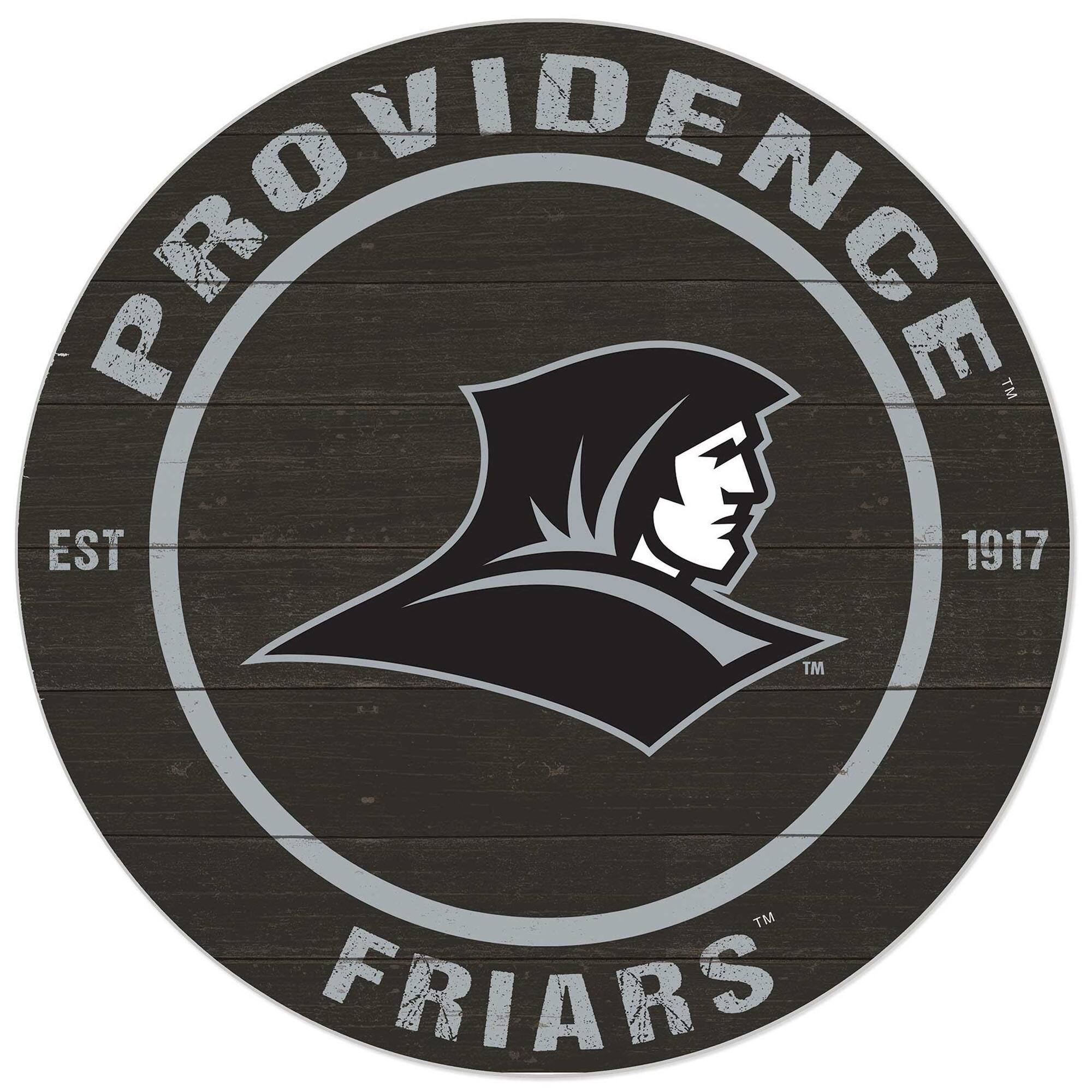 Black Providence Friars 20'' x 20'' Indoor/Outdoor Circle Sign