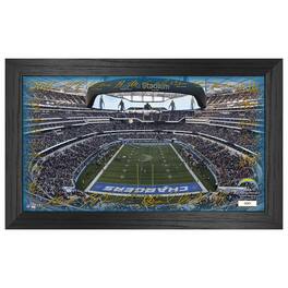 Highland Mint - Los Angeles Chargers 12" x 20" 2024 Signature Gridiron Panoramic Framed Photo - Multicolor