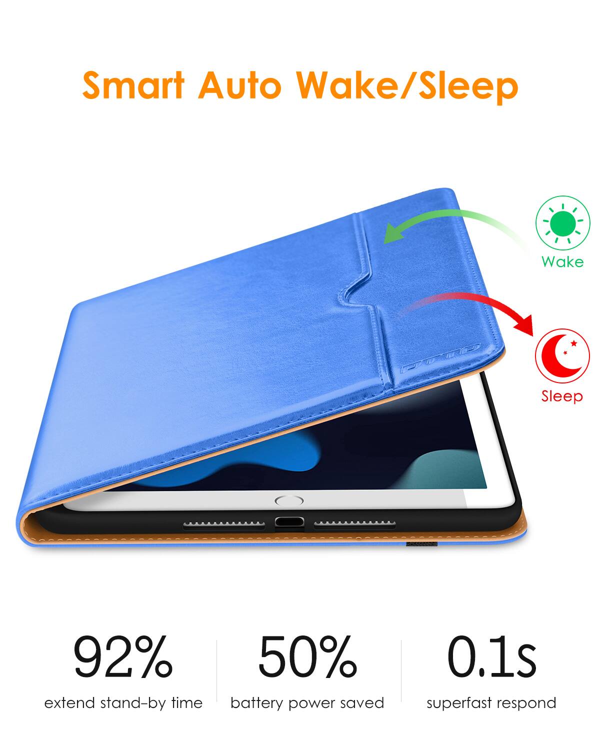 Smart Auto Wake/Sleep

- 92% extend stand-by time
- 50% battery power saved
- 0.1s superfast respond

Wake
Sleep