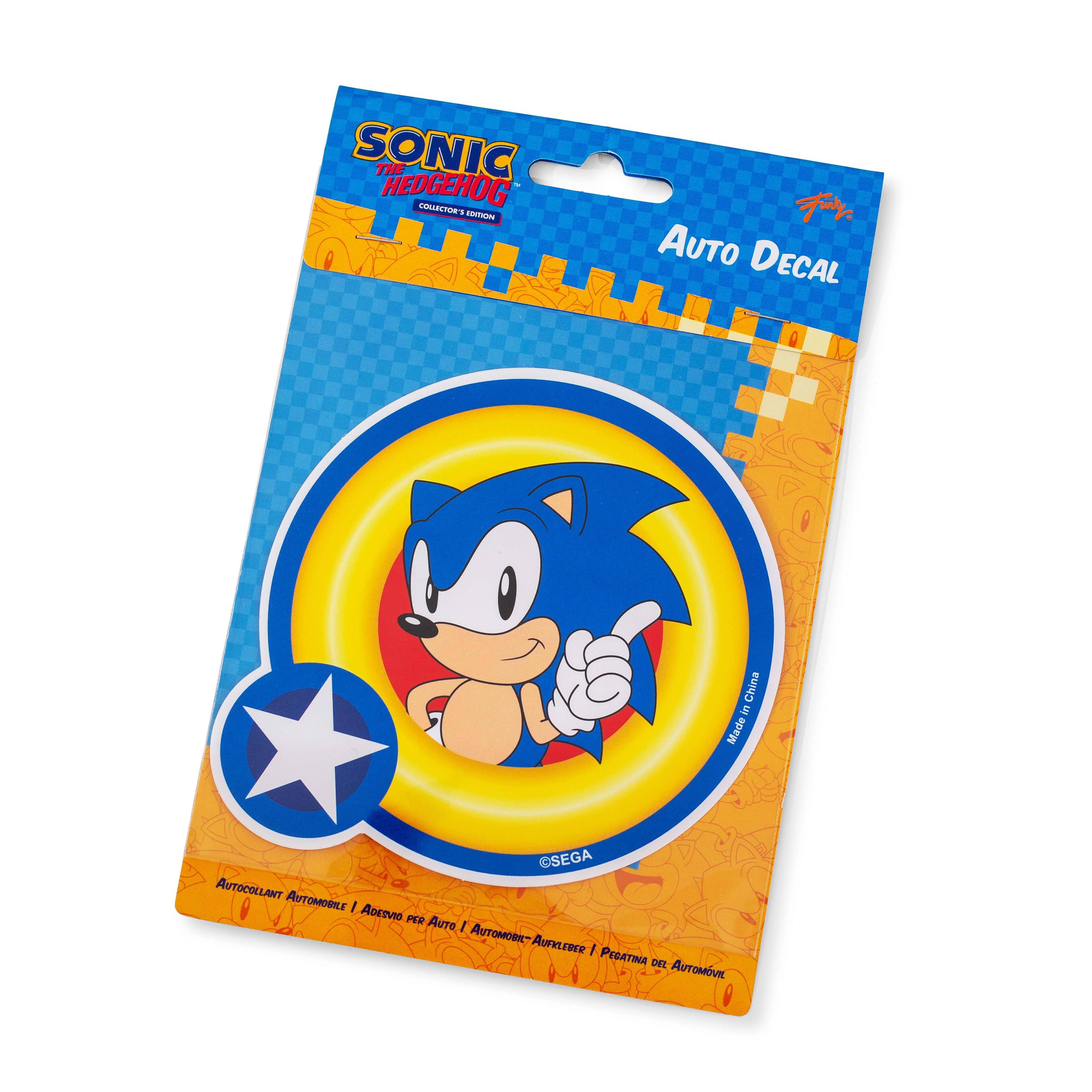 SONIC THE HEDGEHOG COLLECTORS EDITION  
AUTO DECAL  
Made in China  
SEGA  
AUTOCOLLANT AUTOMOBILE  
AUTOCOLLANT AUTOMOBILE | ADHÉRANT POUR AUTO | AUTOMOBILE-AUTOCOLLANT | PEGATINA DE AUTOMÓVIL
