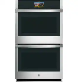 GE Profile - 27" Smart Built-In True European Convection Double Wall Oven with No Preheat Air Fry and Precision Cooking Modes - Stainless Steel