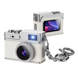 Aries - Necklace Pendant Retro Digital Camera - White