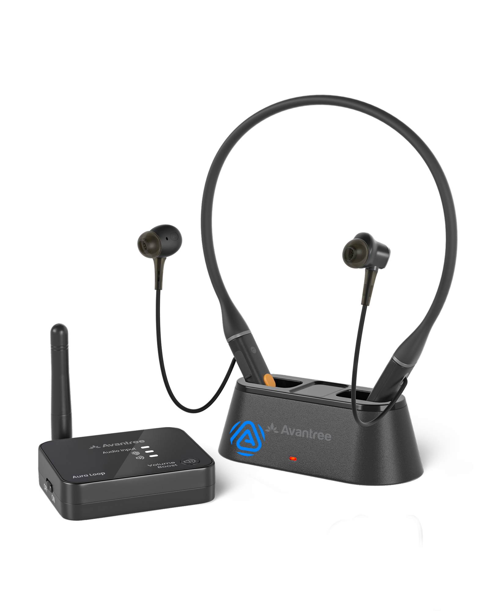 Avantree - Aura Loop – Next-Gen Wireless TV Earbuds with Auracast & Charging Dock, 3 EQ Modes with Voice Clear for Seniors