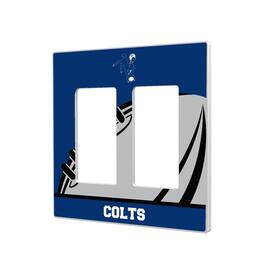 Keyscaper - Baltimore Colts Passtime Design Double Rocker Lightswitch Plate - Multicolor