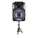 Alt View Zoom 16. QFX - Bluetooth Rechargeable Speaker with RGB LED Party Lights with Microphone and Speaker Stands - Black.