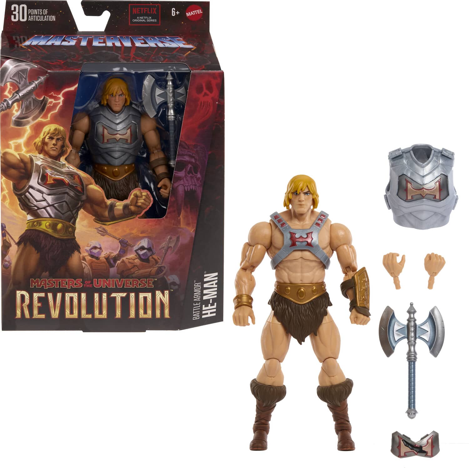 Collectible - Masters of the Universe Masterverse Revolution Battle Armor He-Man (He-Man, MOTU) - COLLECTABLES - Mattel