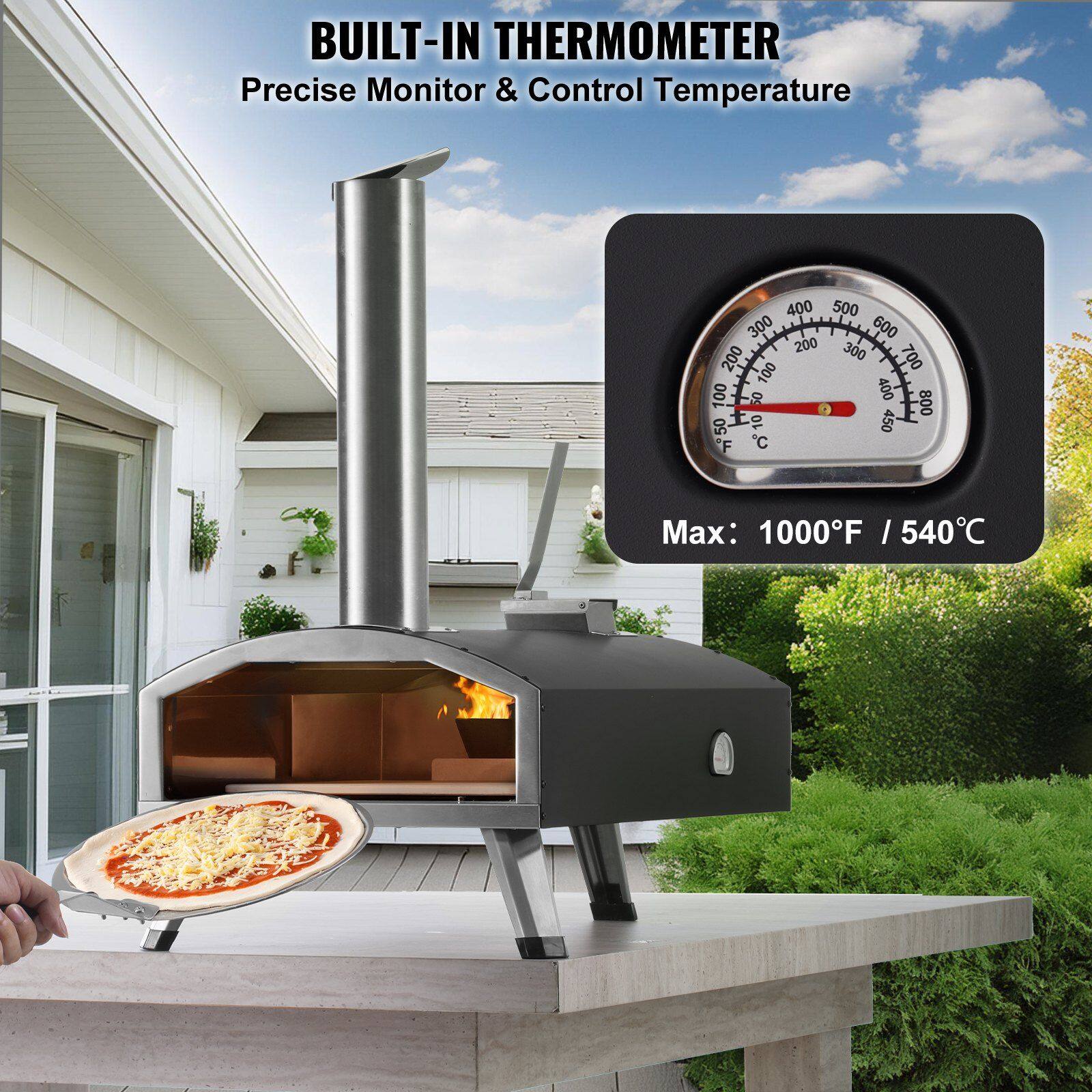 BUILT-IN THERMOMETER  
Precise Monitor & Control Temperature  

Max: 1000°F / 540°C