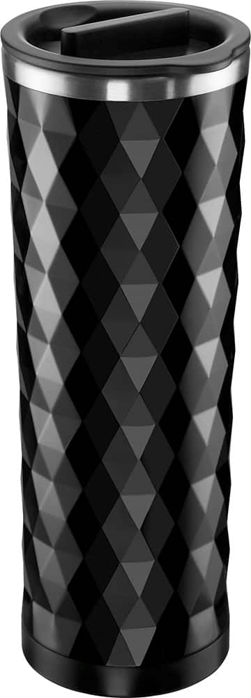 Angle. Takeya - 16-Oz. Diamond Travel Tumbler - Black.