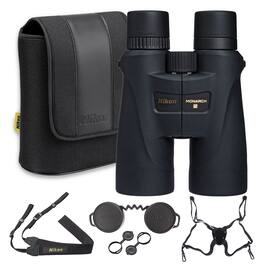 Nikon - 20x56 Monarch 5 Roof Prism Binoculars Waterproof Bundle