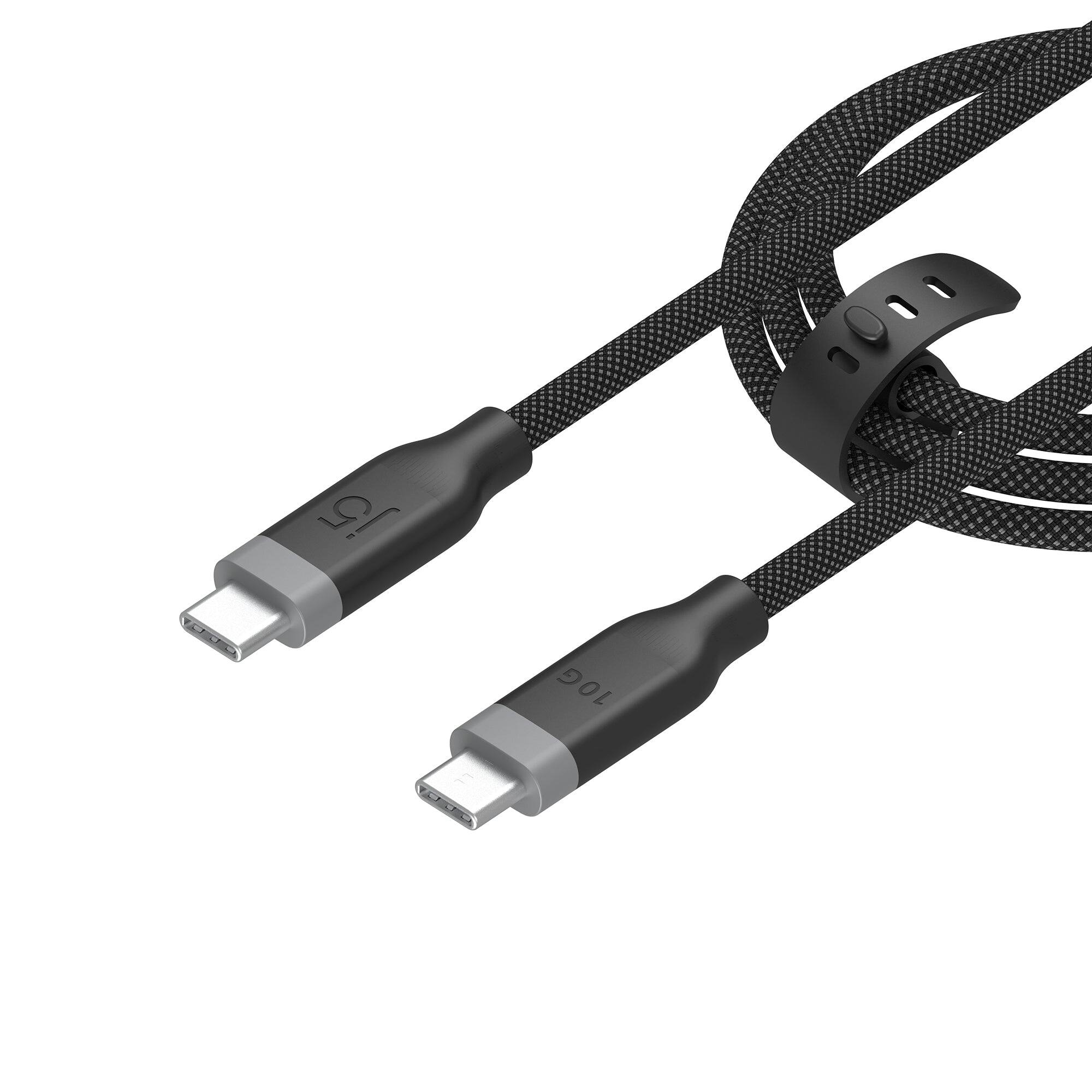 Angle. j5create - USB-C 3-in-1 Charge and Data Cable - Black.