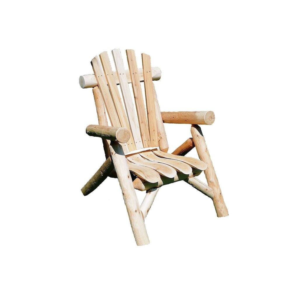 Alt View 1. Contoured Comfort - Cedar Log Lounge Chair - Brown.