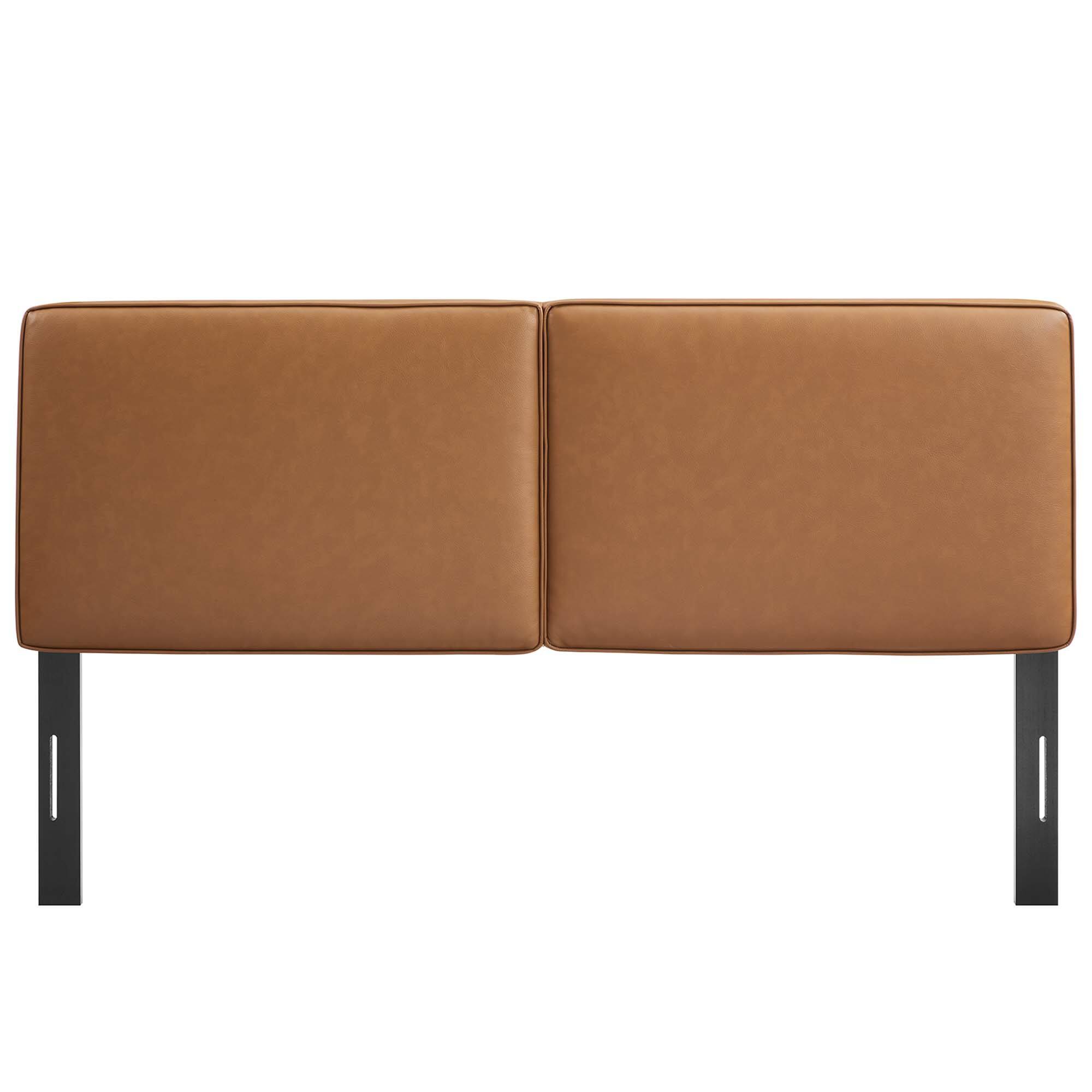 Alt View 1. Modway - Lindee Vegan Leather King Headboard by Modway - Brown.