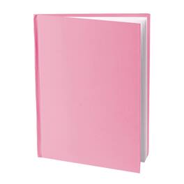 YOUNG AUTHORS - Pink Hardcover Blank Book, White Pages, Portrait, 14 Sheets/28 Pages - 11"H x 8-1/2"W