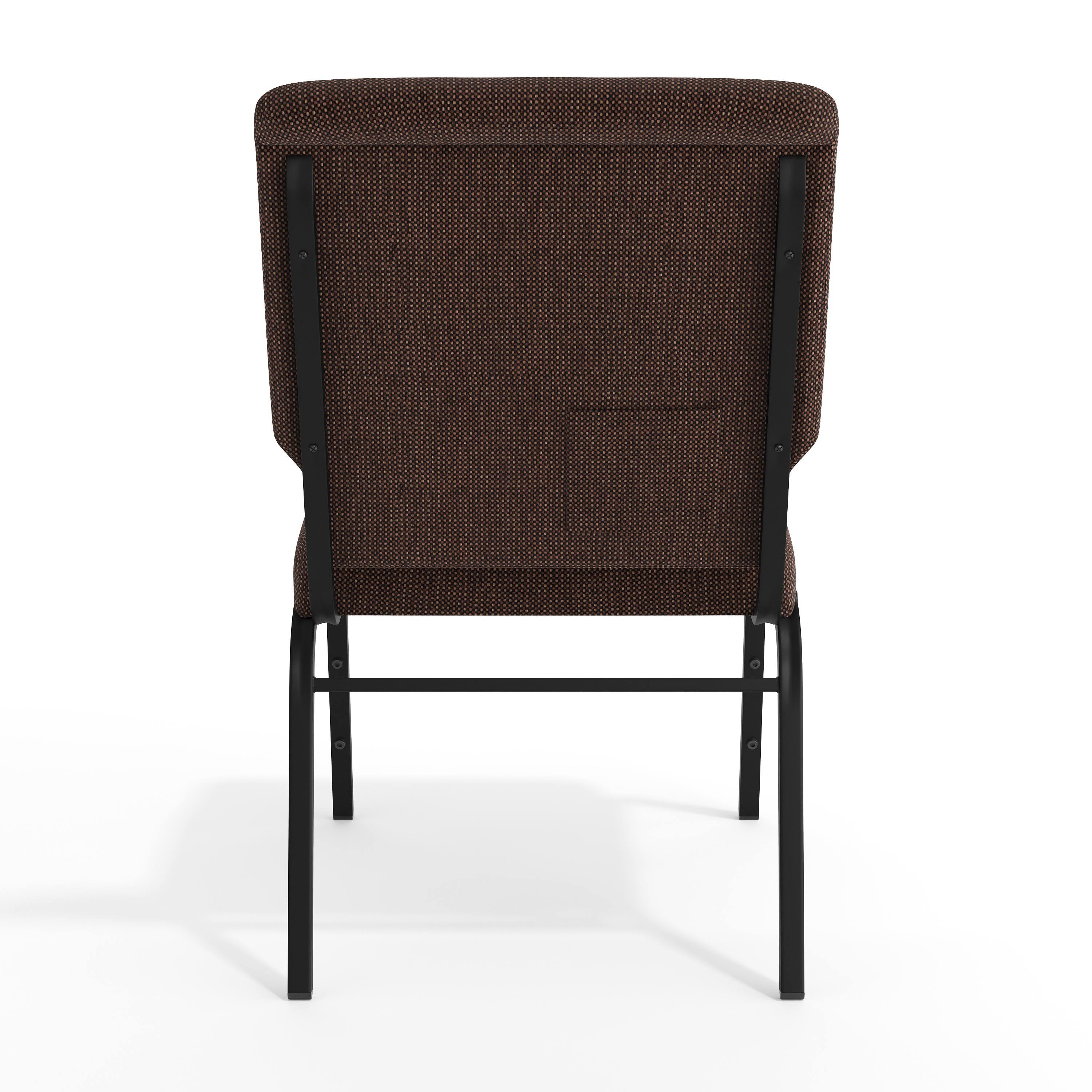 Alt View 7. Emma + Oliver - Church Chair 20.5 in. Wide - Java Fabric/Black Frame.