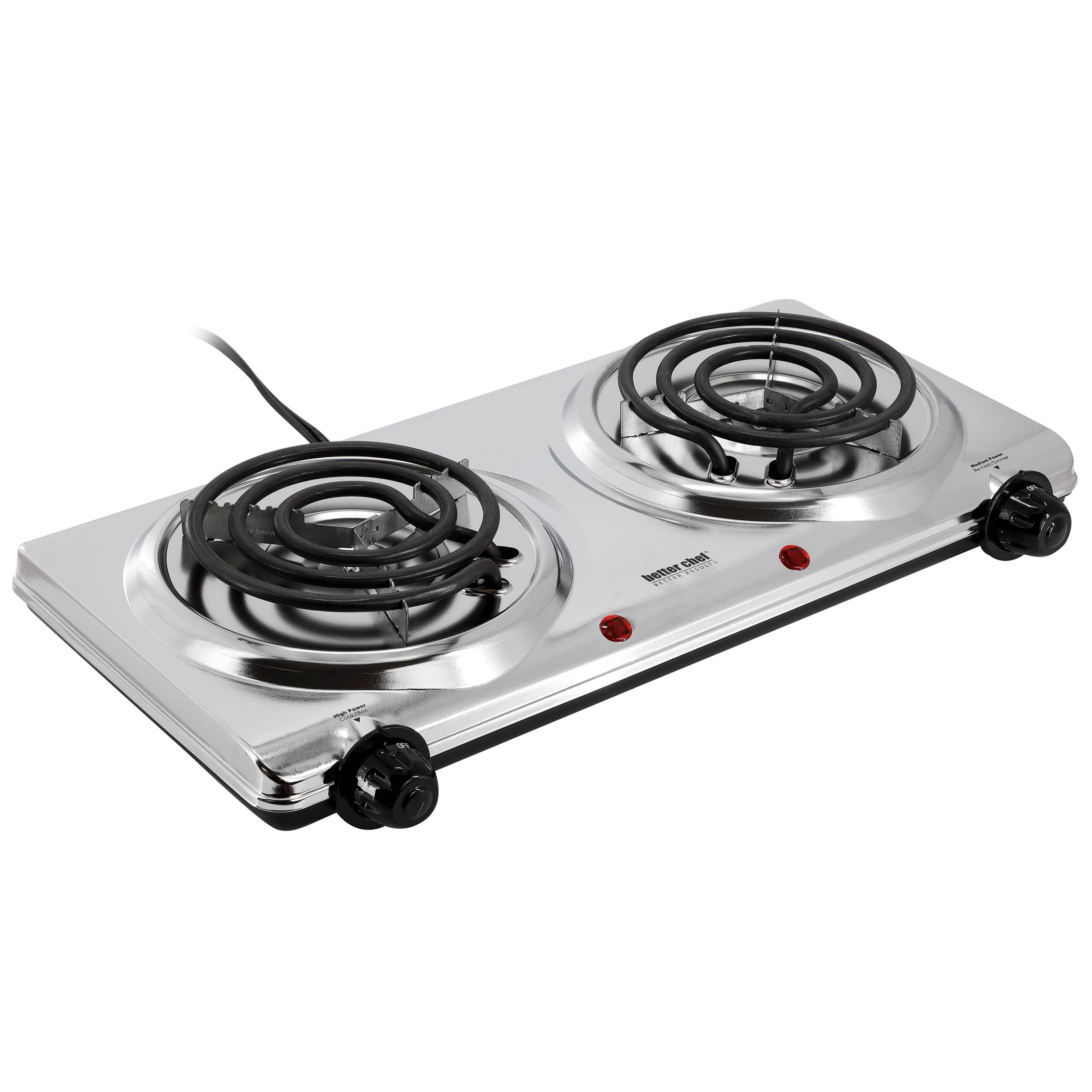 Better Chef - 1500 Watt Dual Element Electric Countertop Range - Silver