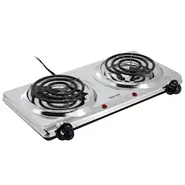 Better Chef - 1500 Watt Dual Element Electric Countertop Range - Silver
