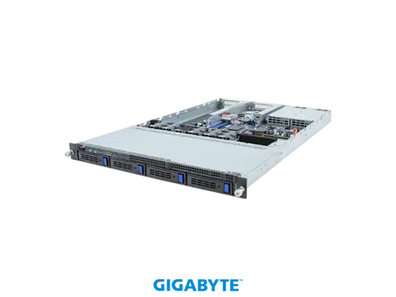 Front. GIGABYTE - GIGABYTE |R133-C13-AAB1 Rack Server - AMD EPYC™ 4005/4004 & Ryzen™ 9000/7000 - 1U UP 1 x PCIe Gen5 GPU Platinum.