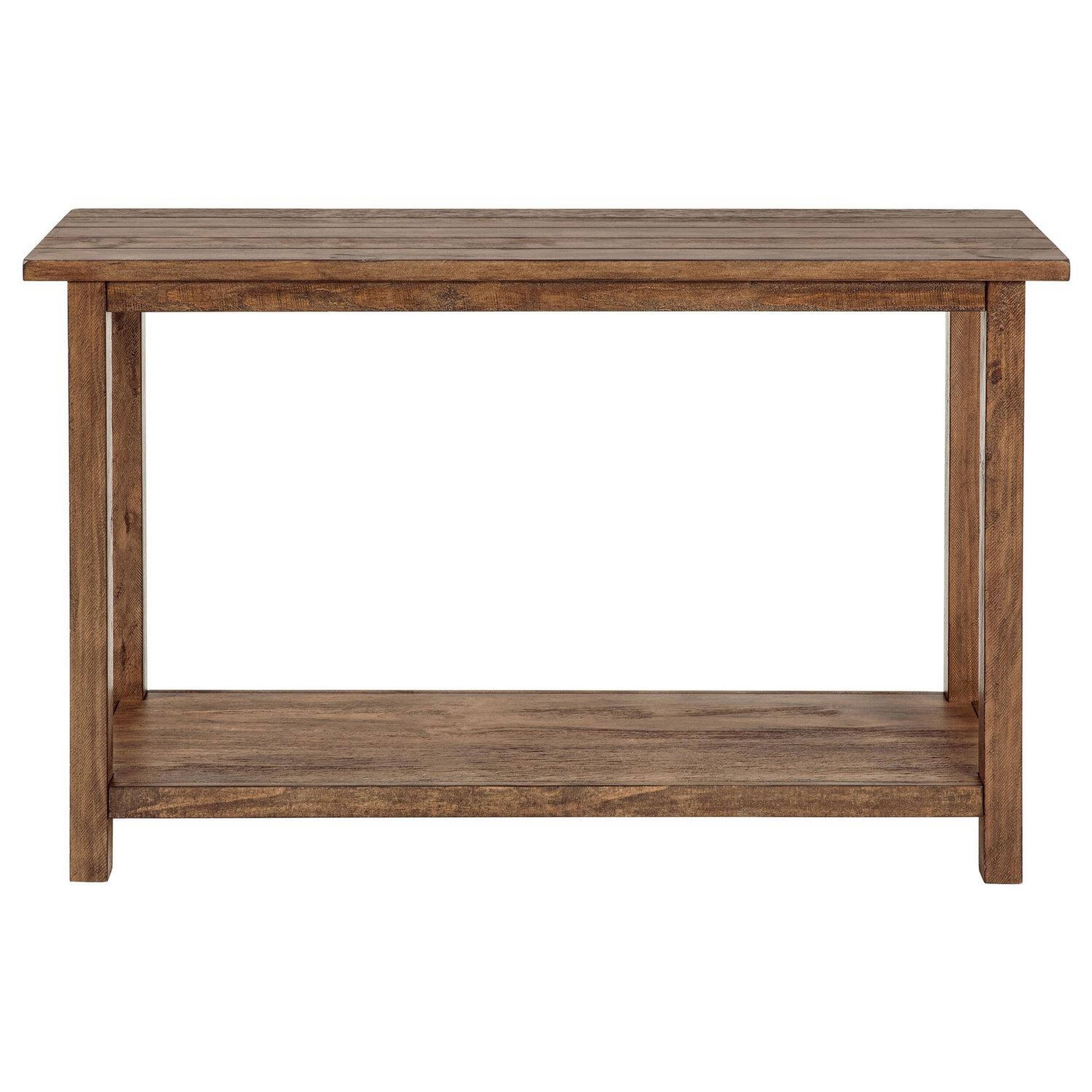 Alt View 1. Manhattan Lane - Ayne Console Table, 1 Shelf, Wood Frame, 47 Inch - Brown.