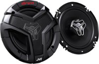Front Standard. JVC - DRVN 6-1/2" 2-Way Coaxial Speakers with Carbon Mica Cones (Pair).