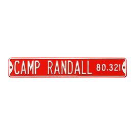 Authentic Street Signs - Wisconsin Badgers 6" x 36" Camp Randall College Ave Street Sign - Red