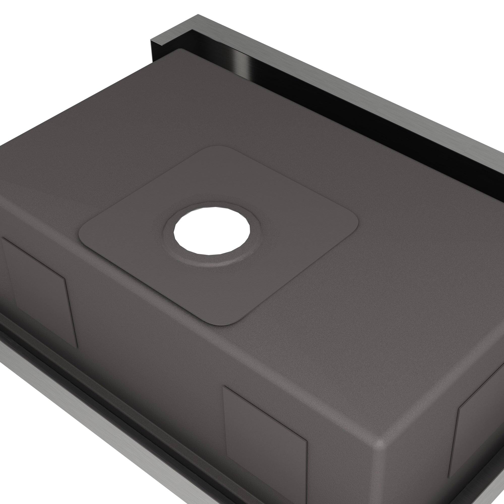 Alt View 10. Boyel Living - 33 in. Farmhouse Apron-Front Single Bowl 18-Gauge Stainless Steel Kitchen Sink with Bottom Grid and Strainer Basket - Silver.