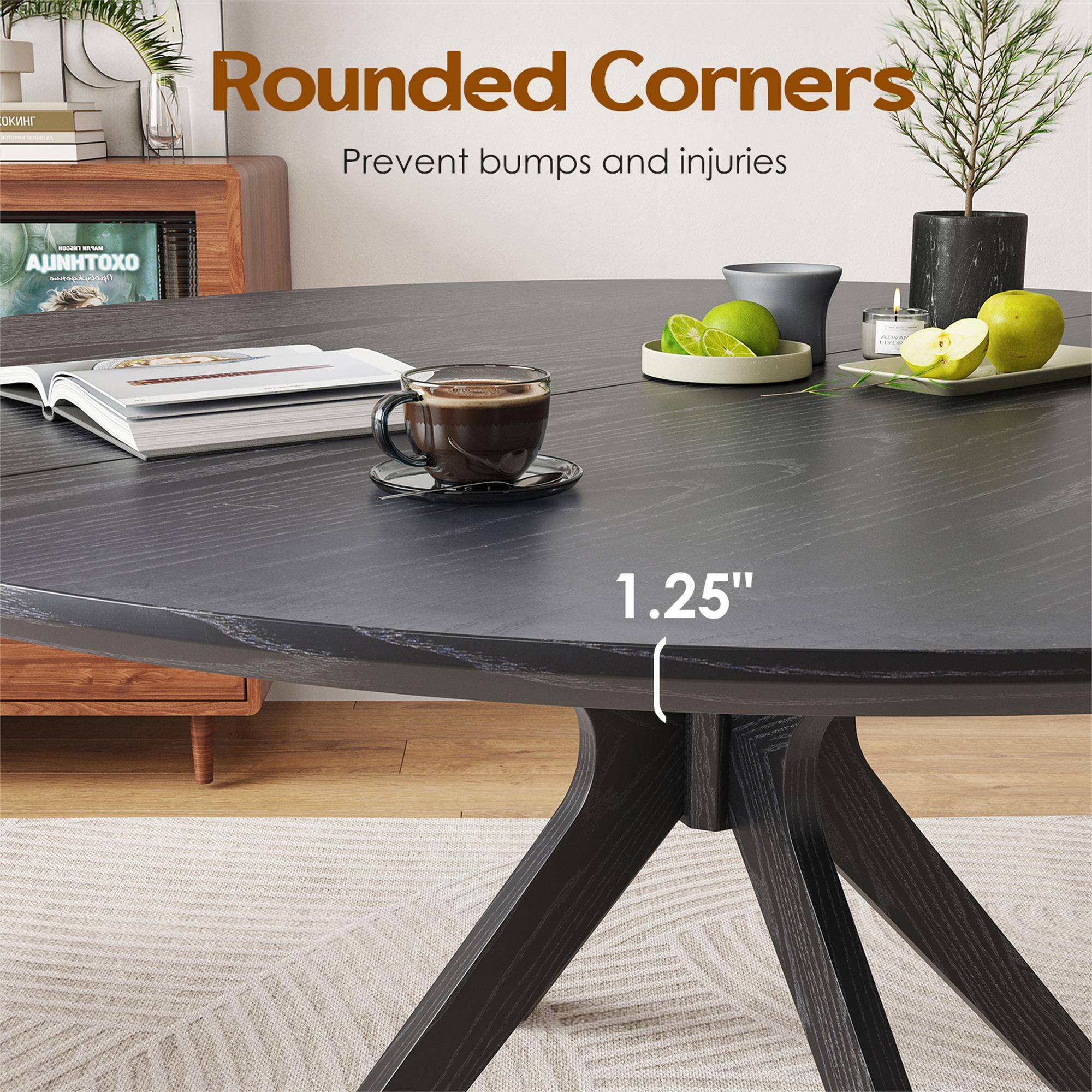 Rounded Corners Prevent bumps and injuries

LAPCON EVIX  
ADVX HYDH

1.25"