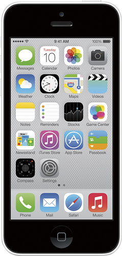 Best Buy: Apple iPhone 5c 8GB Cell Phone White MGFM2LL/A
