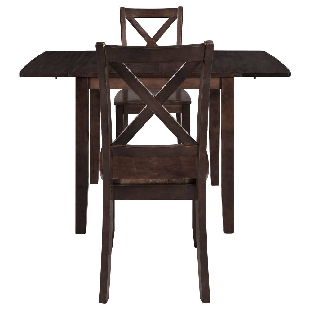 Alt View 9. Loheer - Loheer 3-Piece Drop Leaf Dining Set Espresso Breakfast Nook - Espresso.